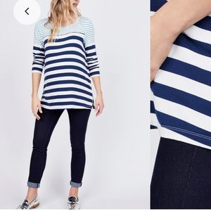 Long sleeve maternity shirt with side zippers